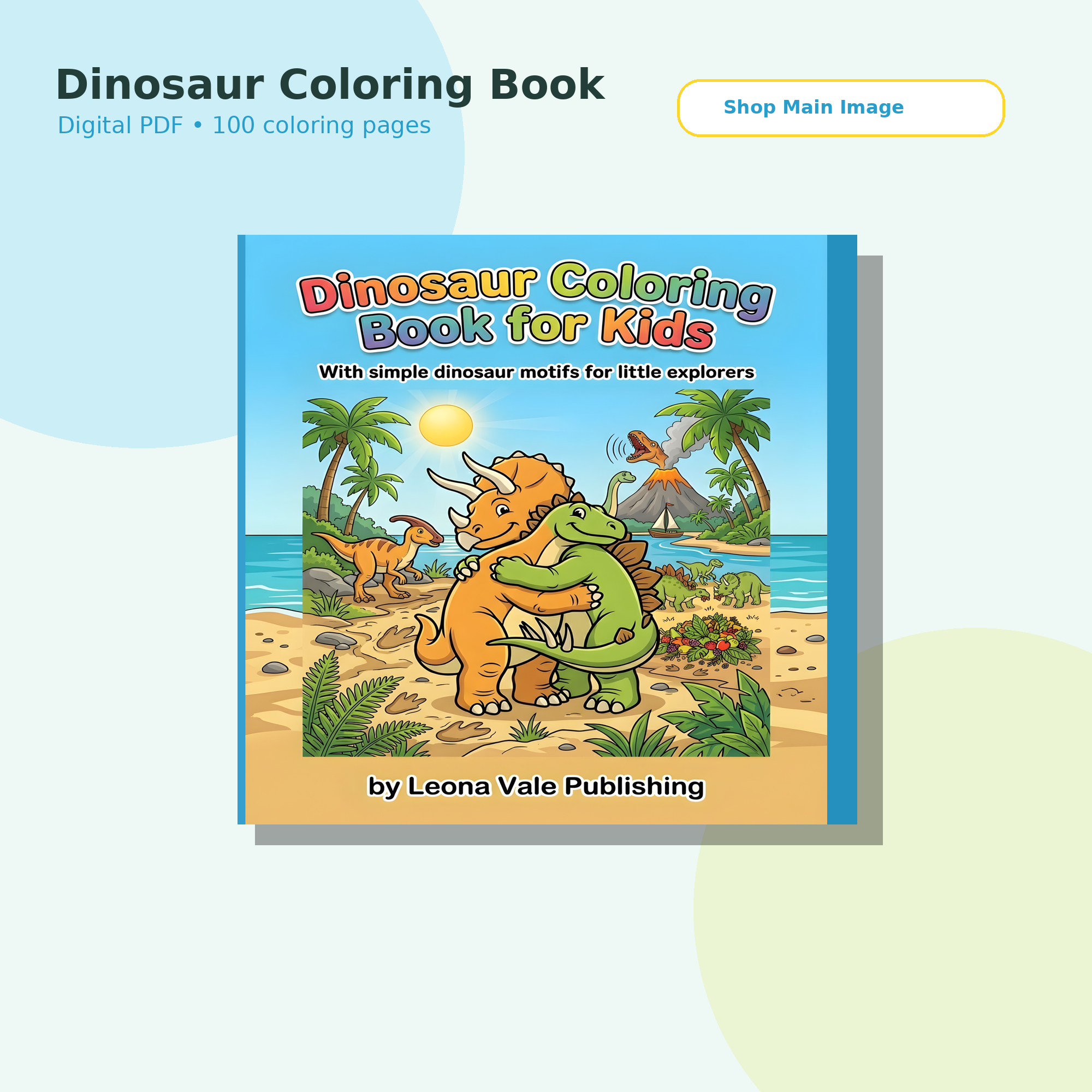 Dinosaur Coloring Book for Kids – Printable PDF