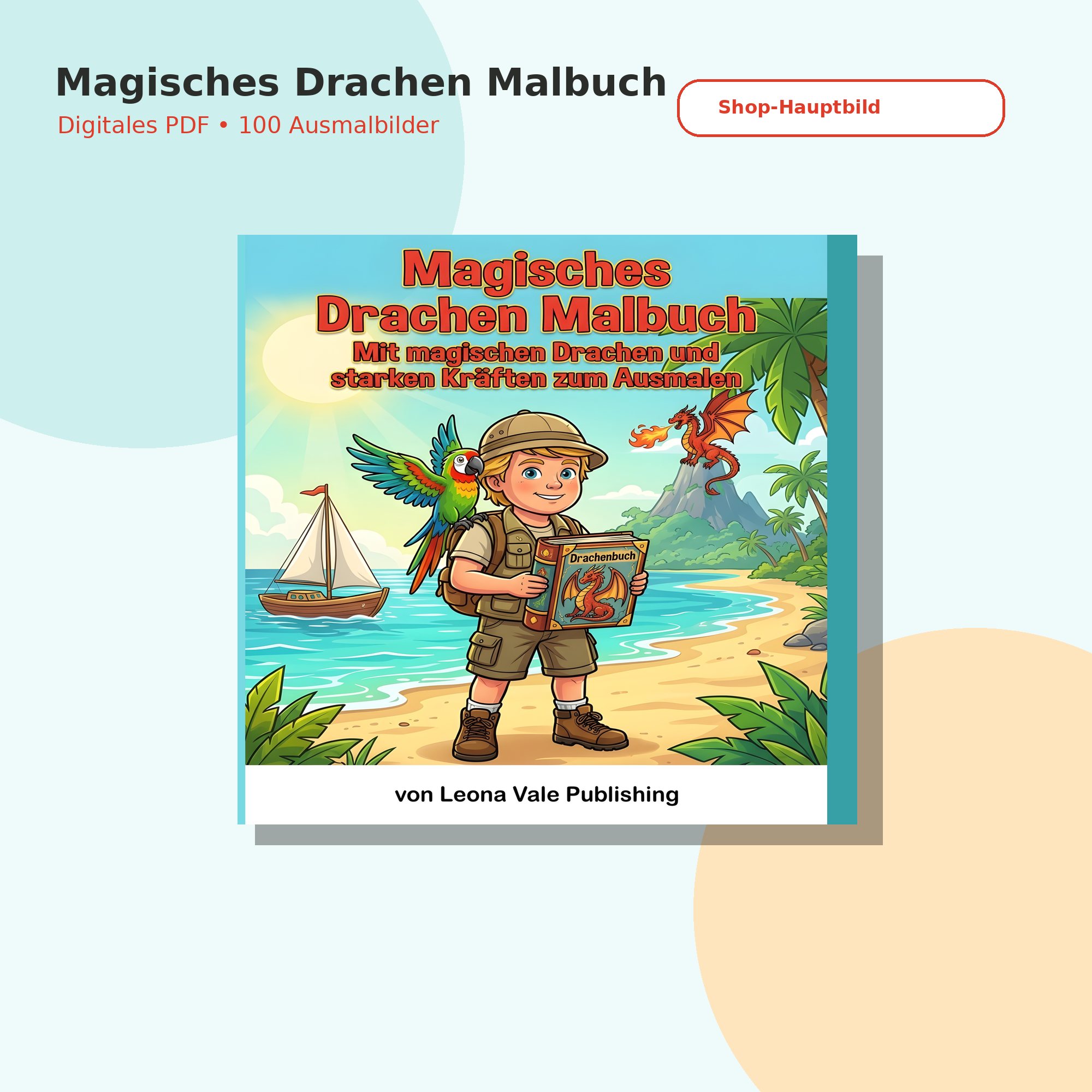 Drachen Malbuch für Kinder – Fantasievolle Ausmalbilder als PDF