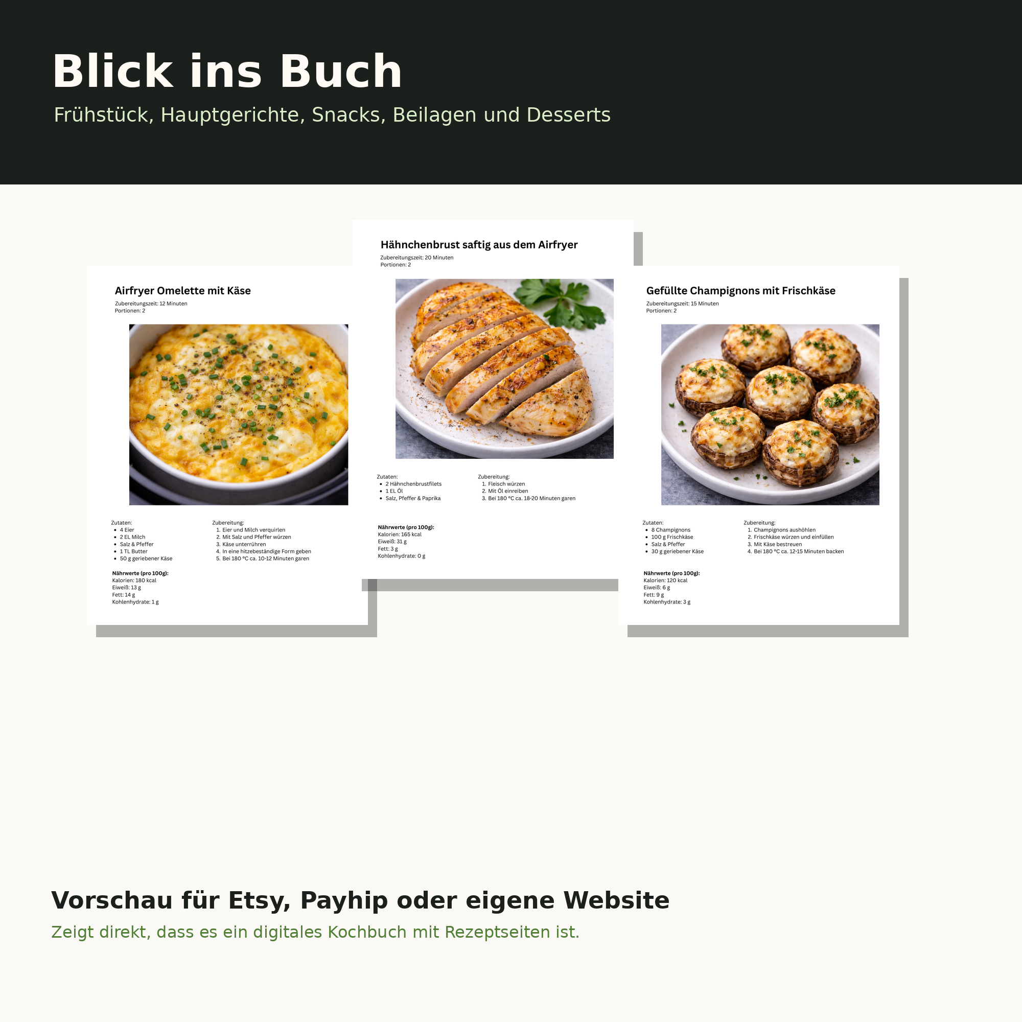 Low Carb Airfryer Kochbuch – 60 einfache Rezepte PDF