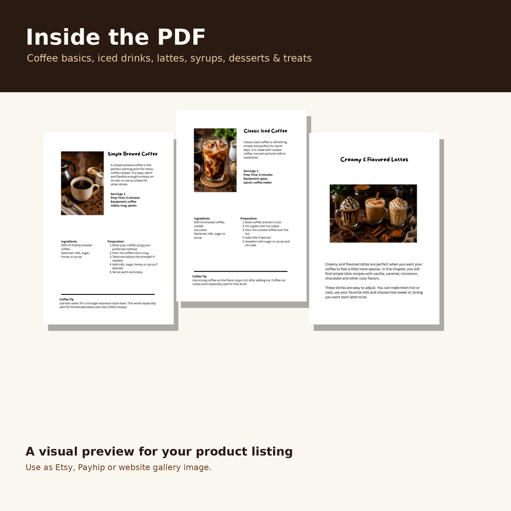 Coffee Recipes Cookbook – 70 Creative Drinks PDF
