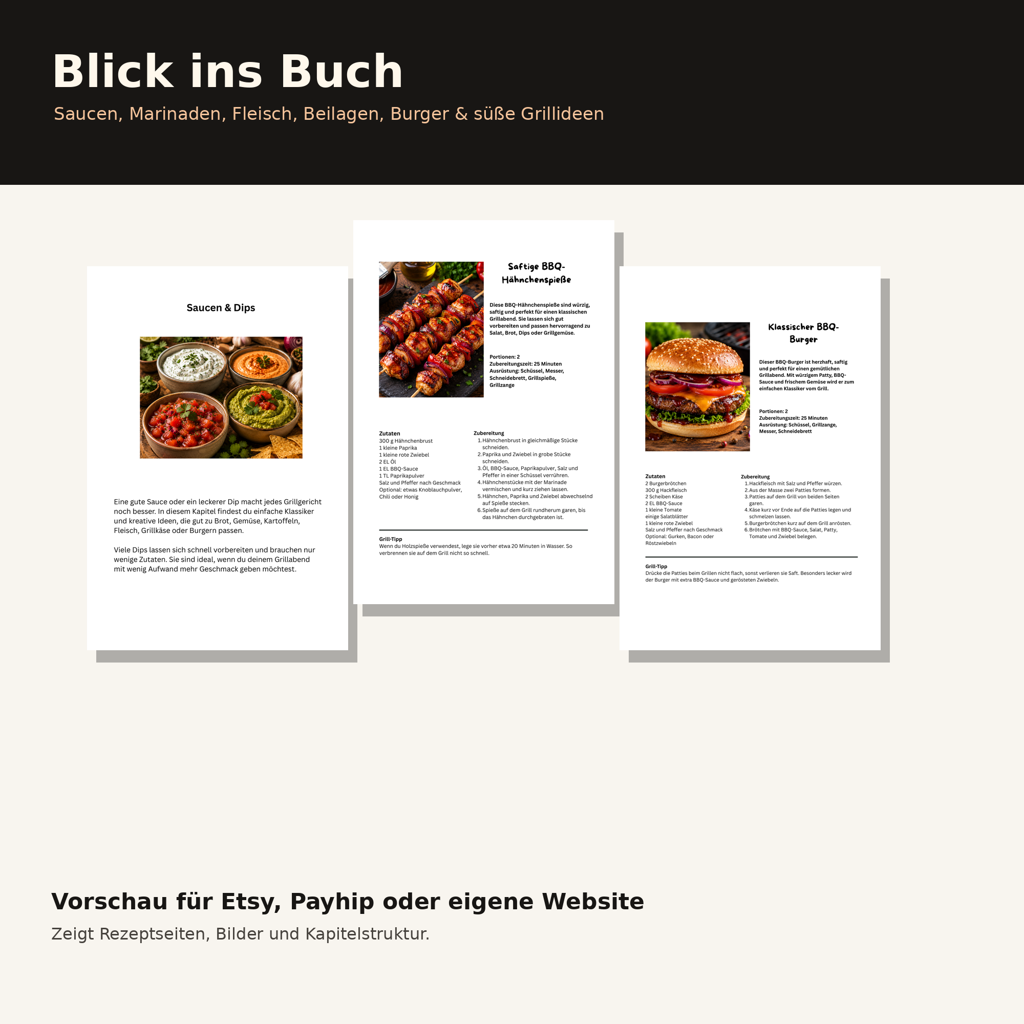 Grillkochbuch – Einfache Rezepte für Grillen, Beilagen & Saucen PDF