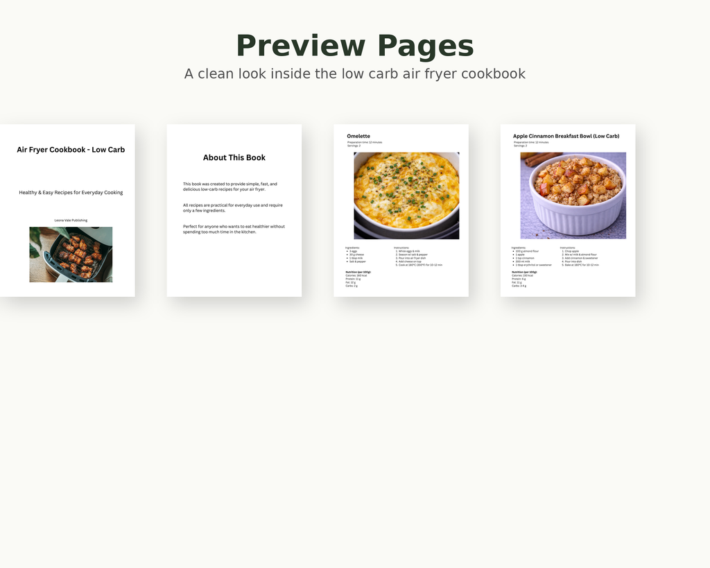 Low Carb Airfryer Cookbook – 60 Easy Recipes PDF