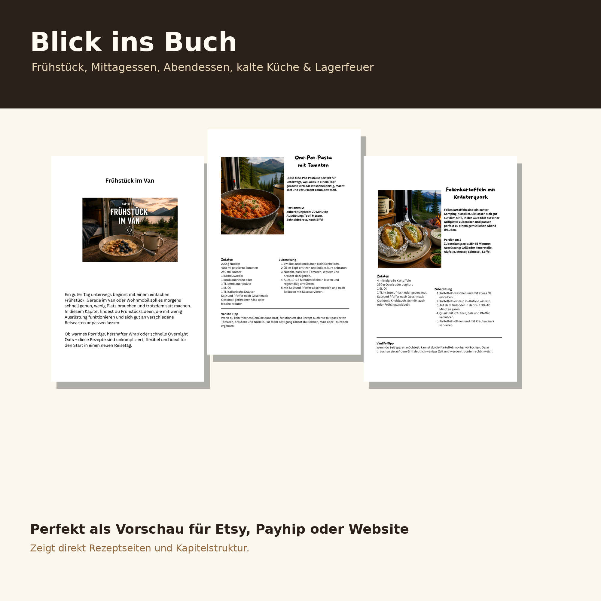 Vanlife Kochbuch – Einfache Outdoor-Rezepte PDF