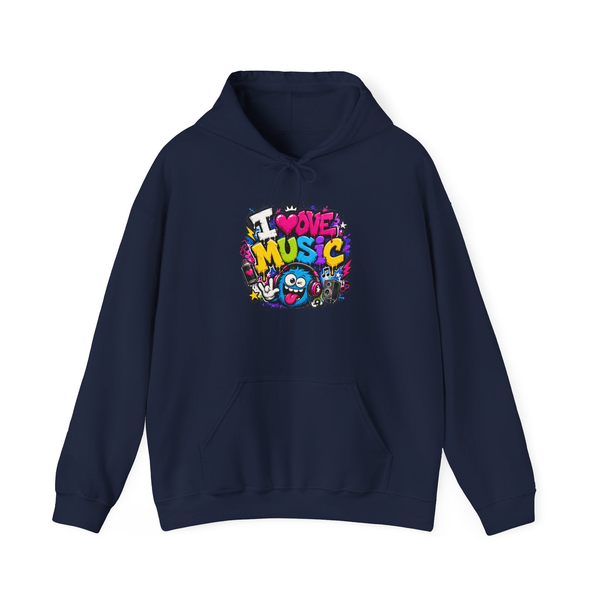 I Love Music Hoodie – Graffiti Music Sweatshirt