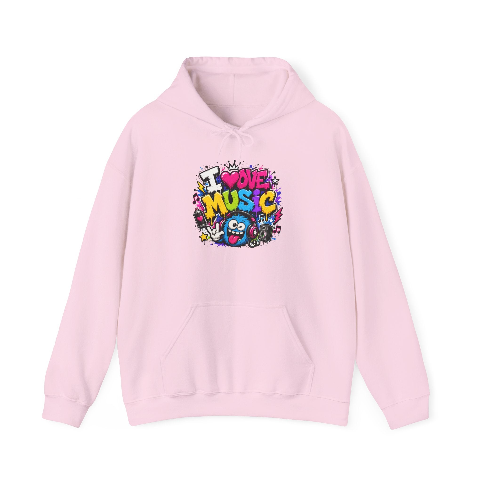I Love Music Hoodie – Graffiti Music Sweatshirt