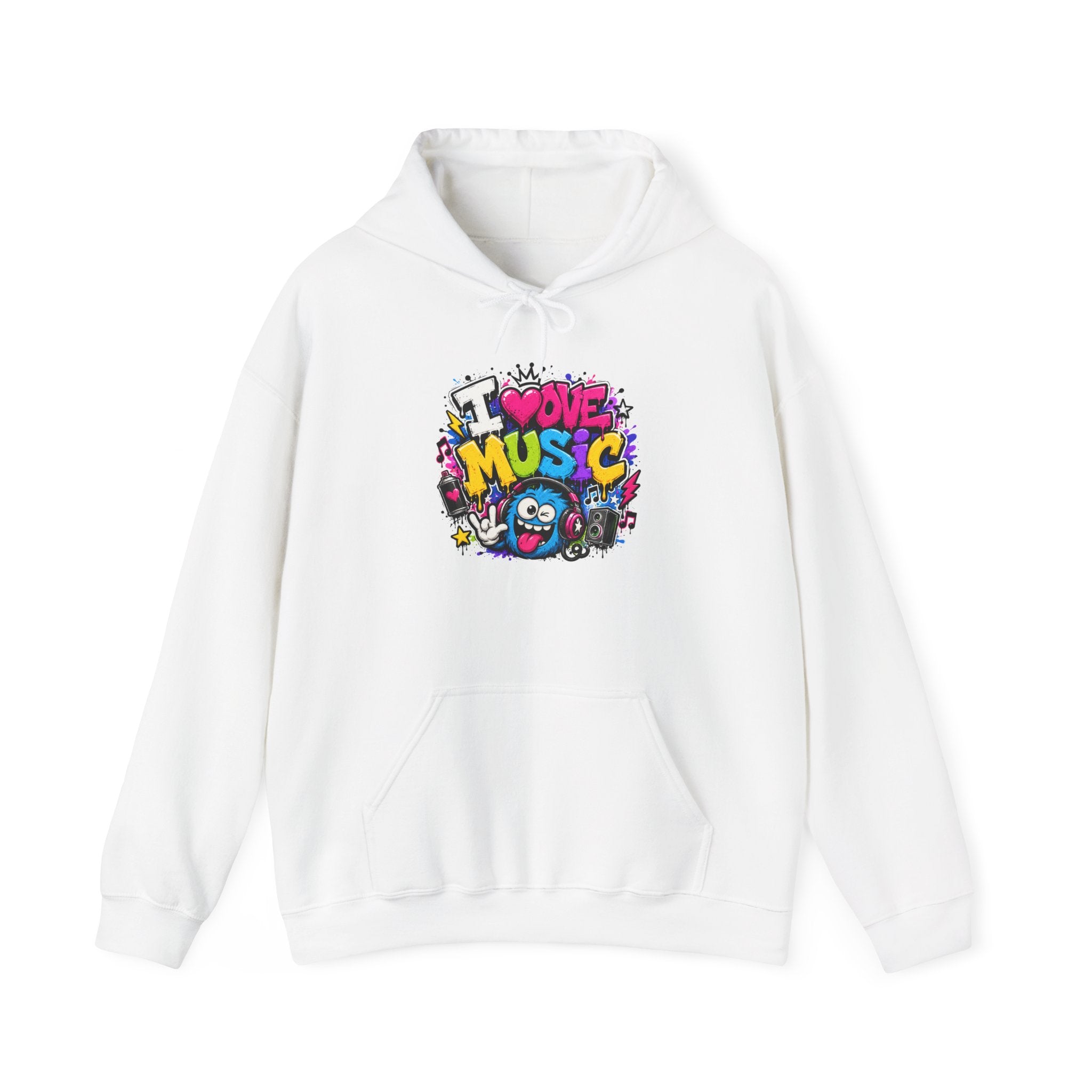 I Love Music Hoodie – Graffiti Music Sweatshirt