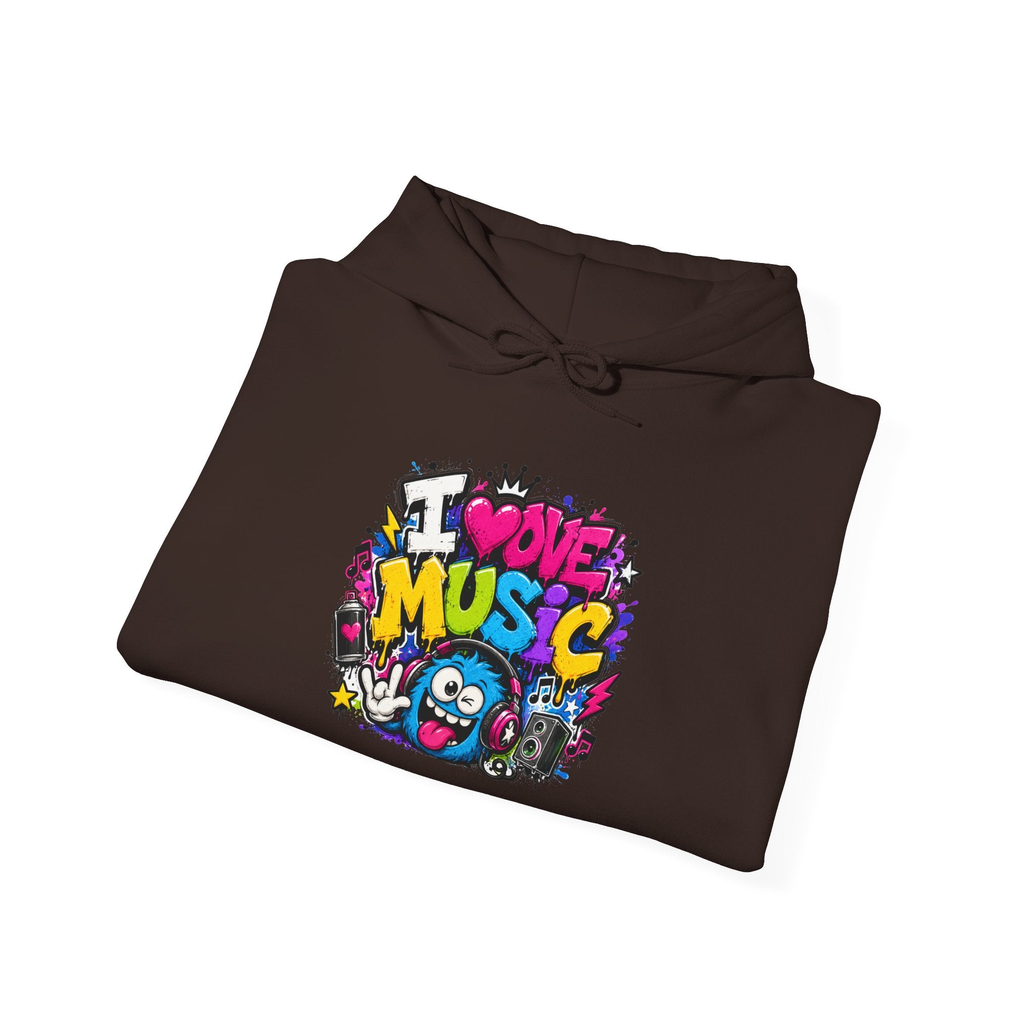 I Love Music Hoodie – Graffiti Music Sweatshirt