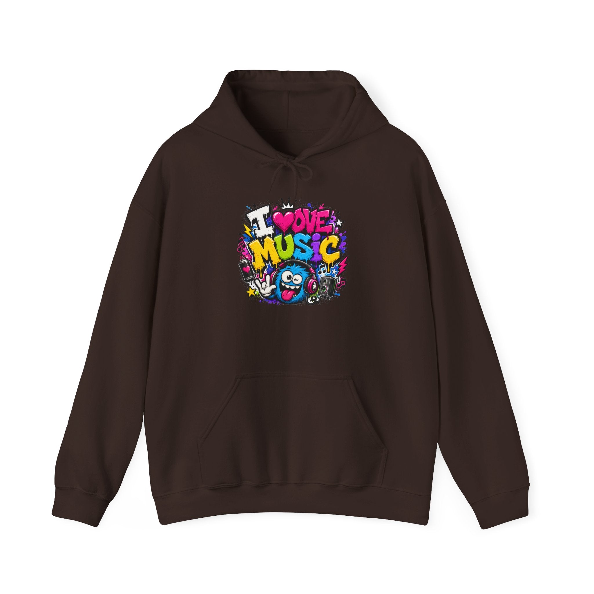 I Love Music Hoodie – Graffiti Music Sweatshirt
