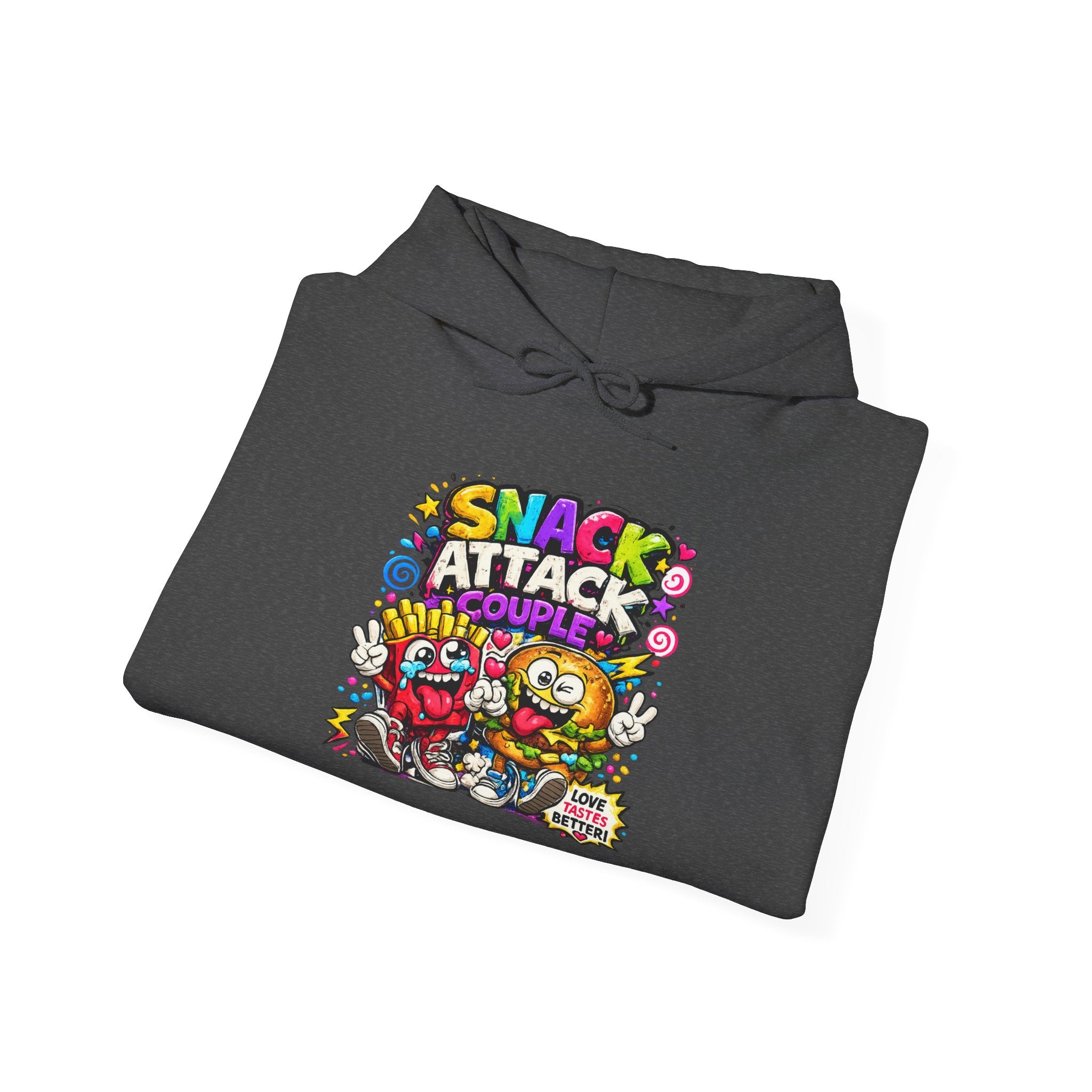 Snack Attack Couple Hoodie – Funny Food Sweatshirt