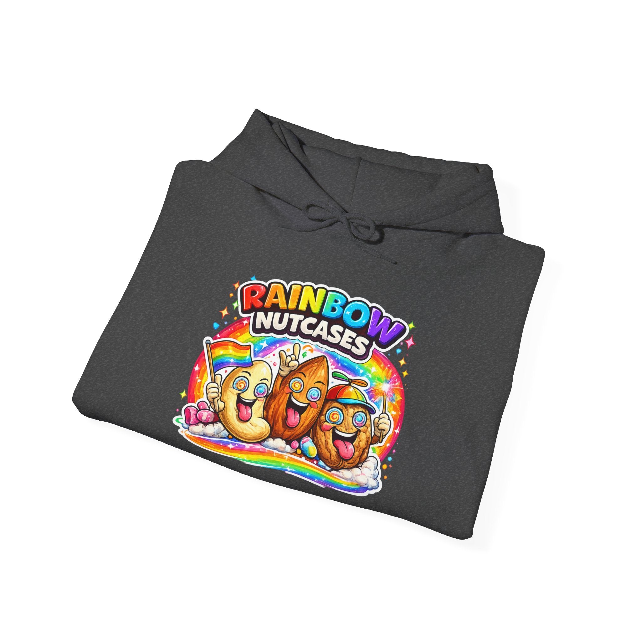Rainbow Nutcases Hoodie – Funny Colorful Sweatshirt