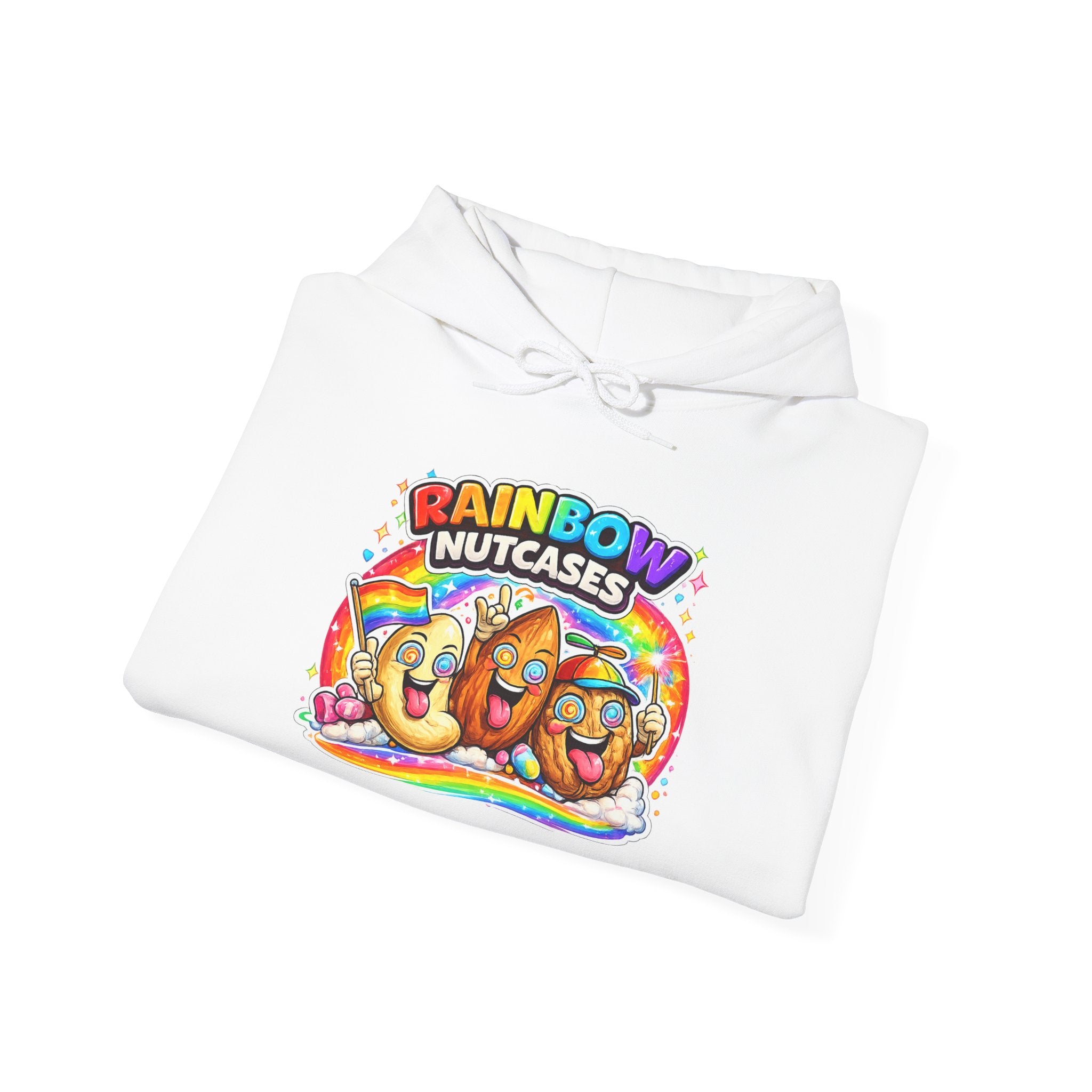 Rainbow Nutcases Hoodie – Funny Colorful Sweatshirt