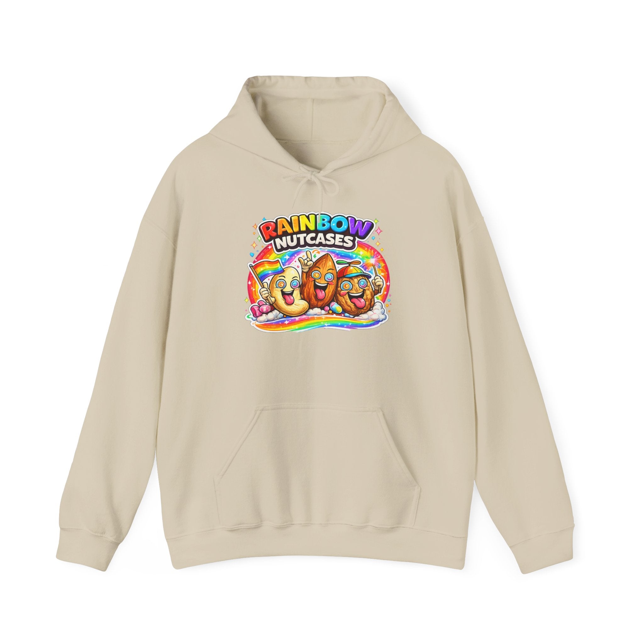 Rainbow Nutcases Hoodie – Funny Colorful Sweatshirt