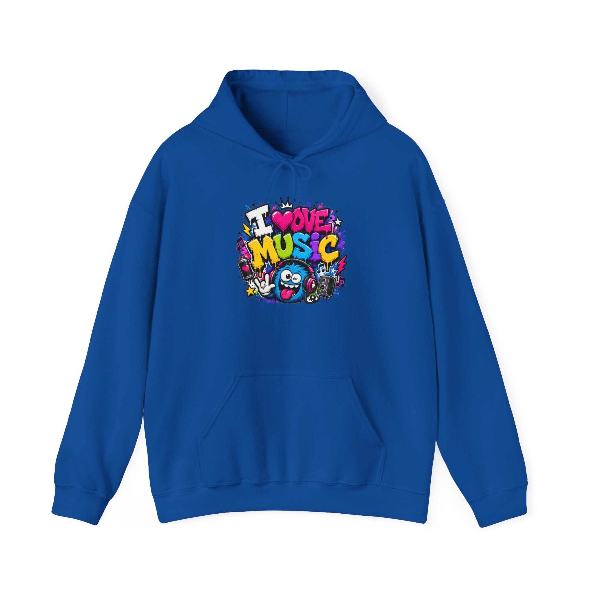 I Love Music Hoodie – Graffiti Music Sweatshirt