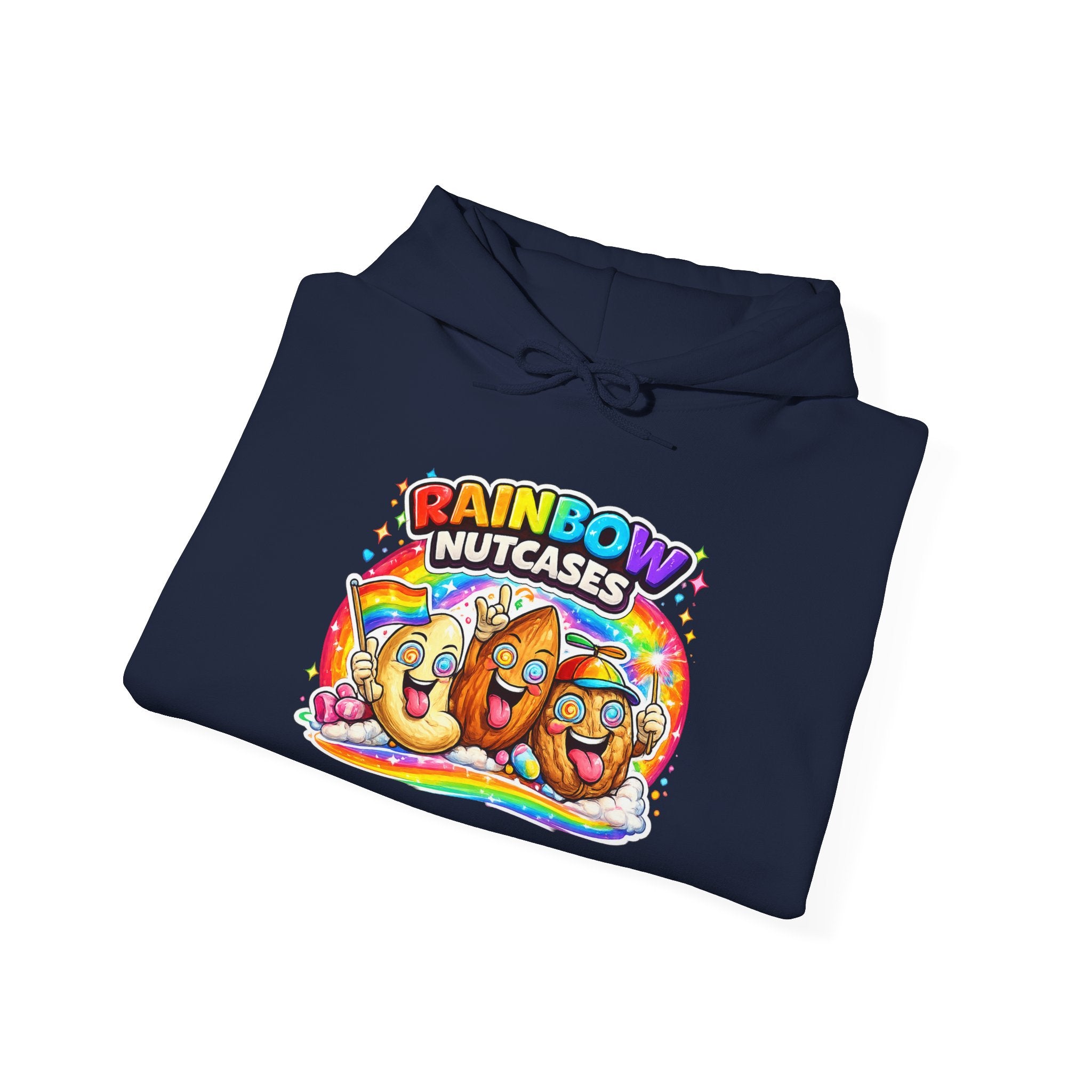 Rainbow Nutcases Hoodie – Funny Colorful Sweatshirt