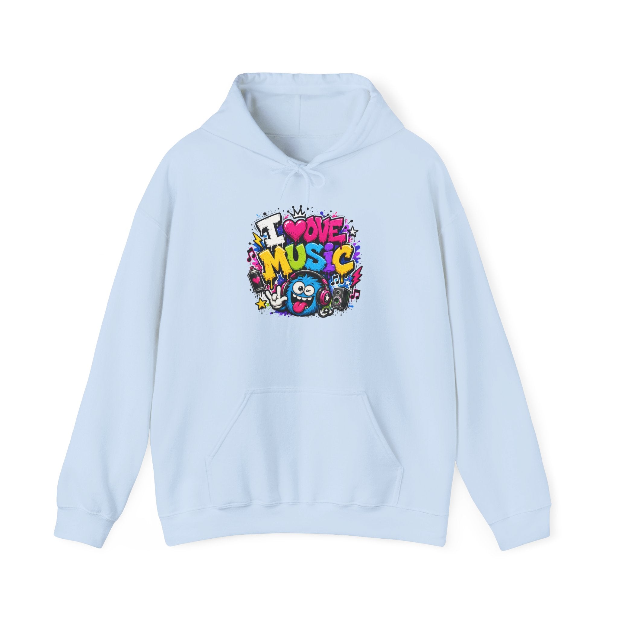 I Love Music Hoodie – Graffiti Music Sweatshirt