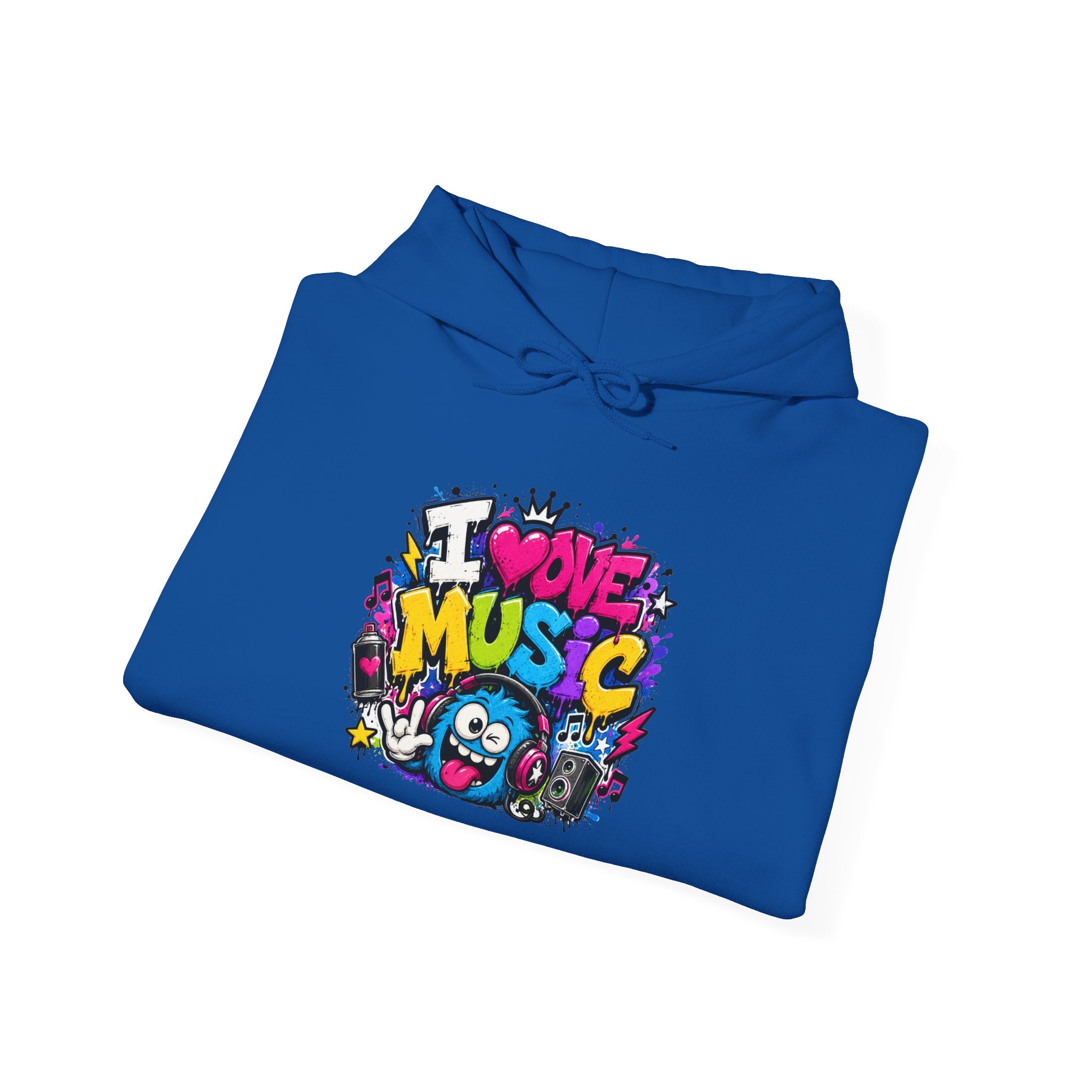 I Love Music Hoodie – Graffiti Music Sweatshirt