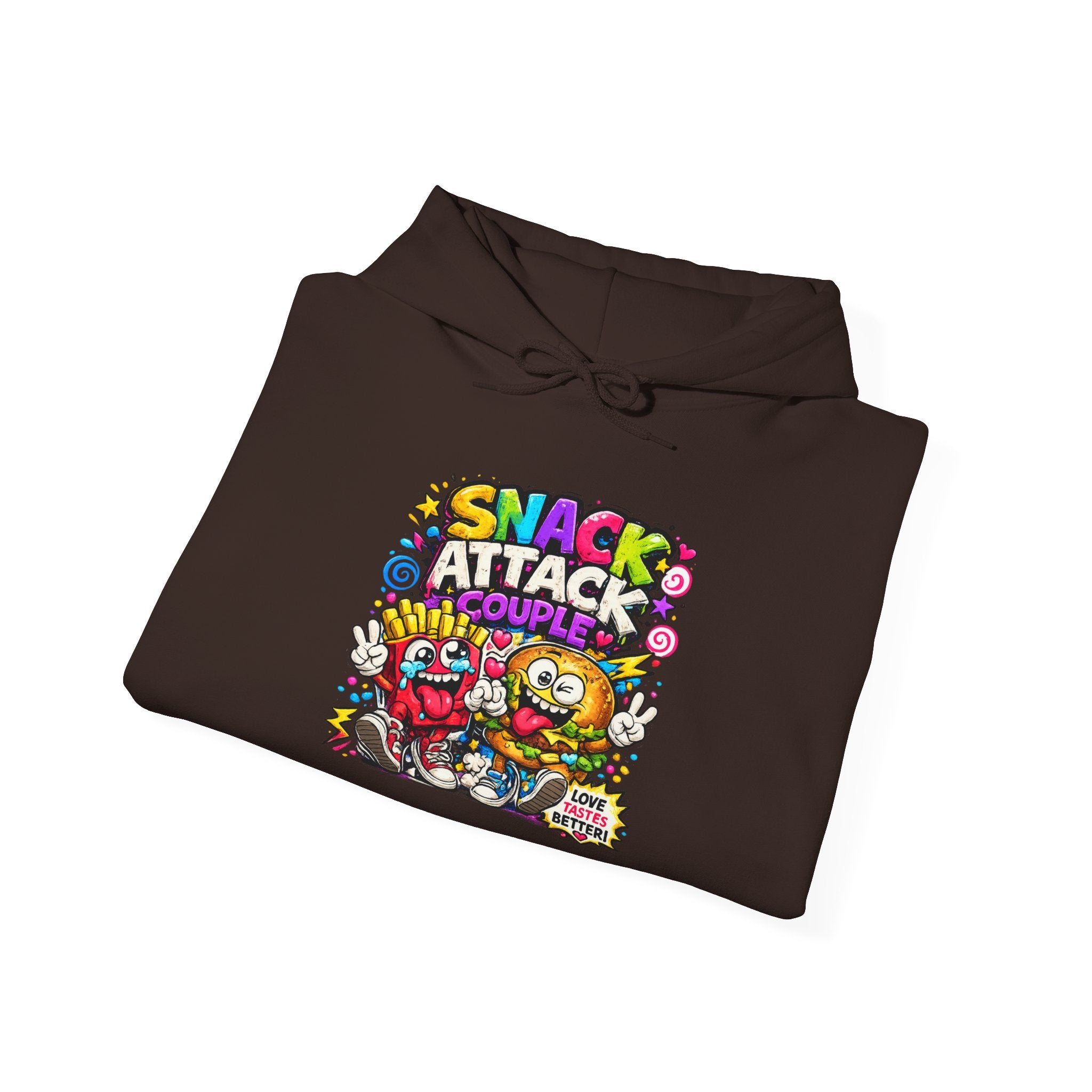 Snack Attack Couple Hoodie – Funny Food Sweatshirt