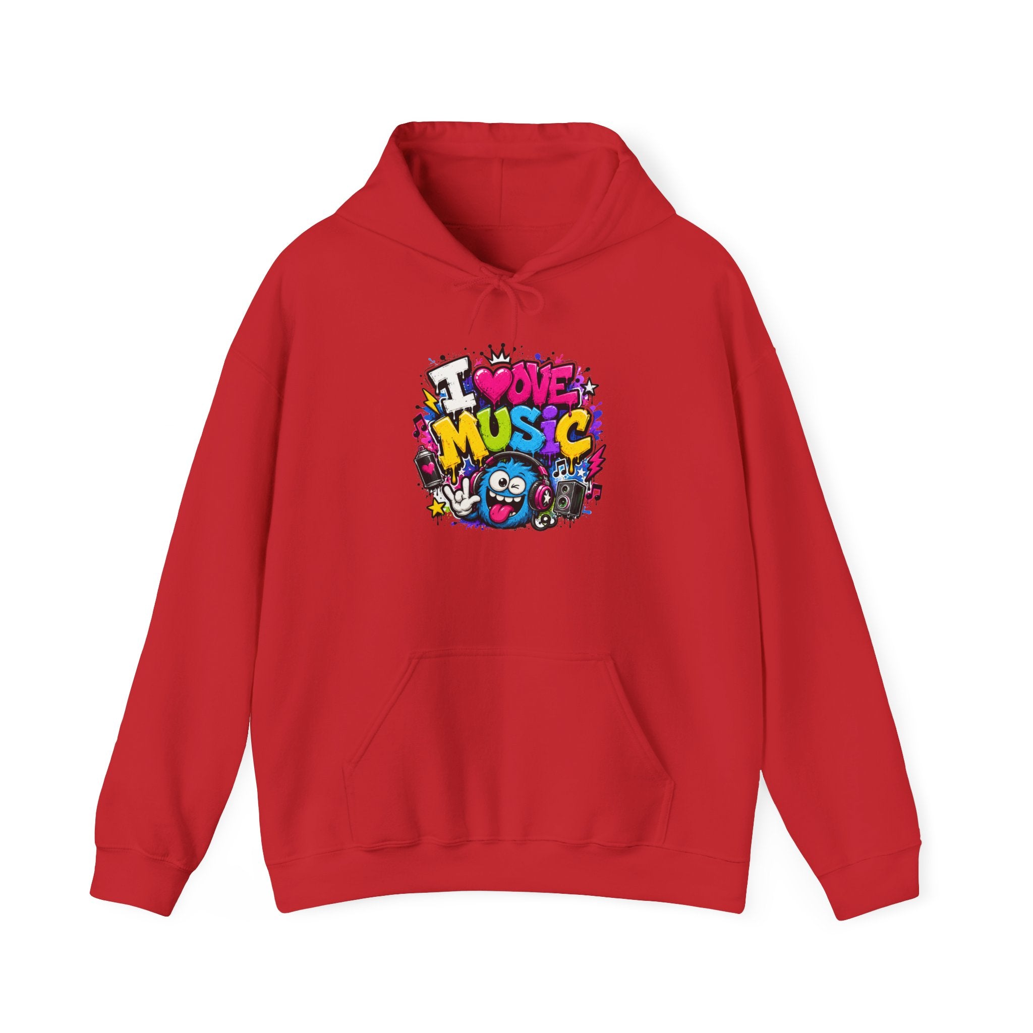 I Love Music Hoodie – Graffiti Music Sweatshirt
