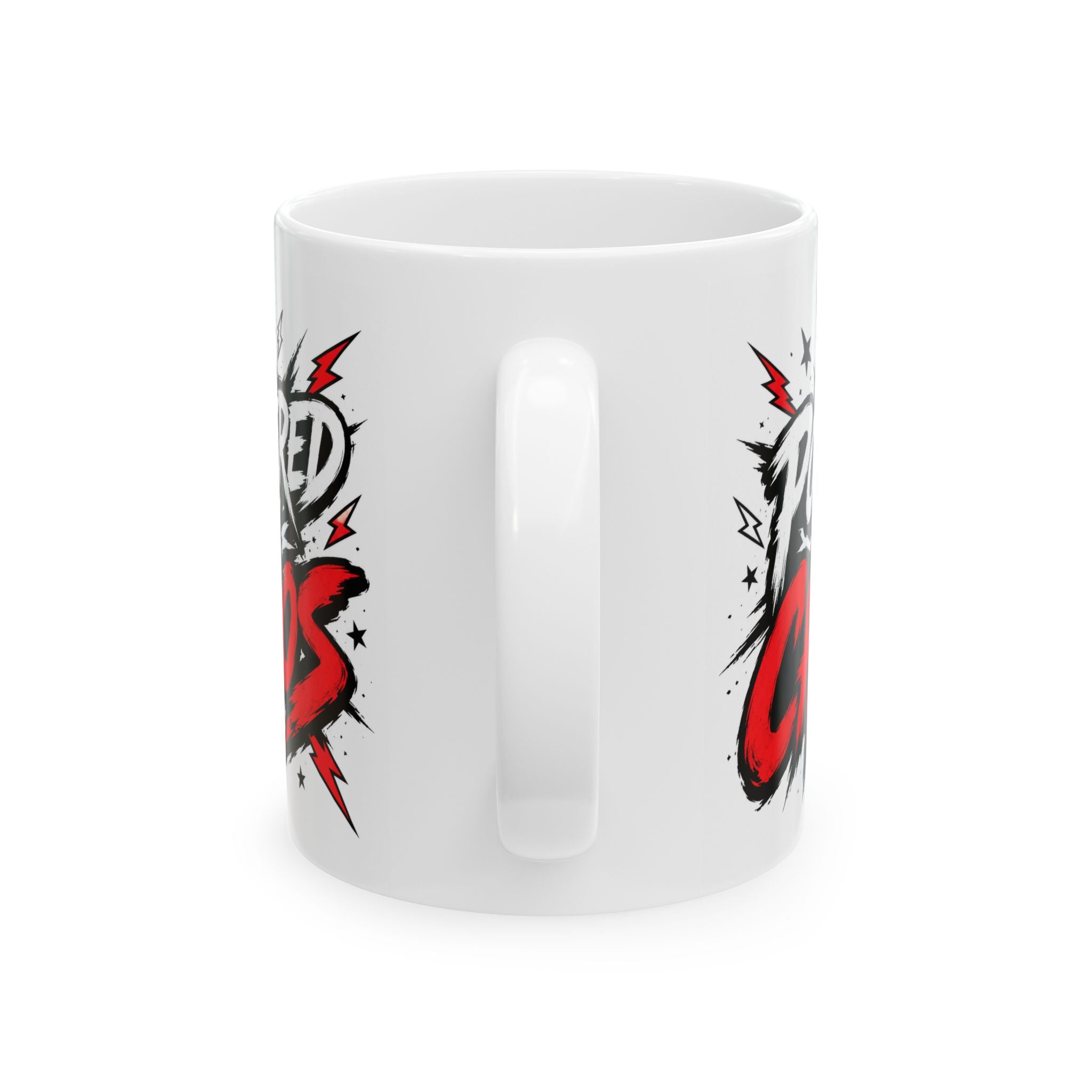 Powered by Chaos Mug – Funny Coffee Cup