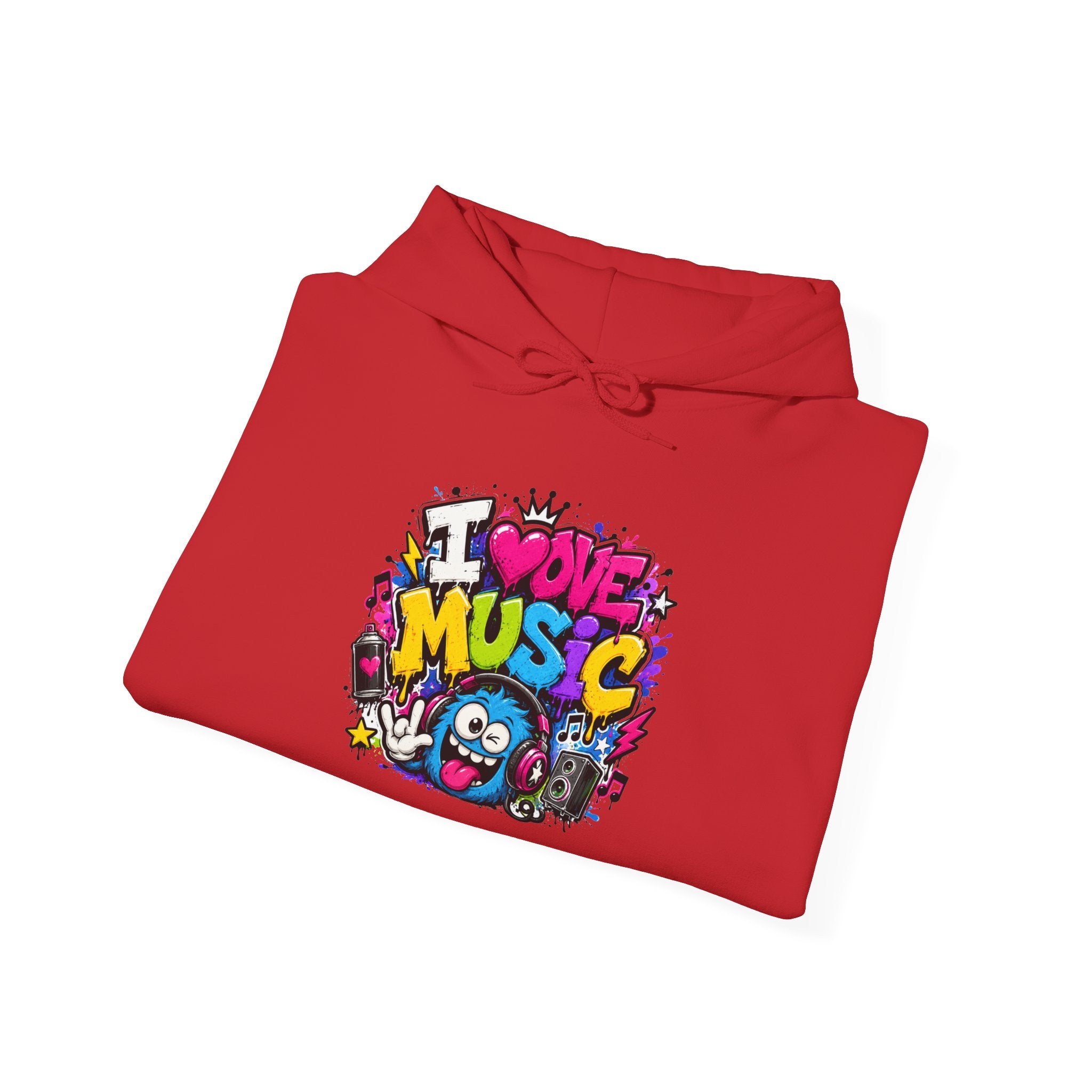 I Love Music Hoodie – Graffiti Music Sweatshirt