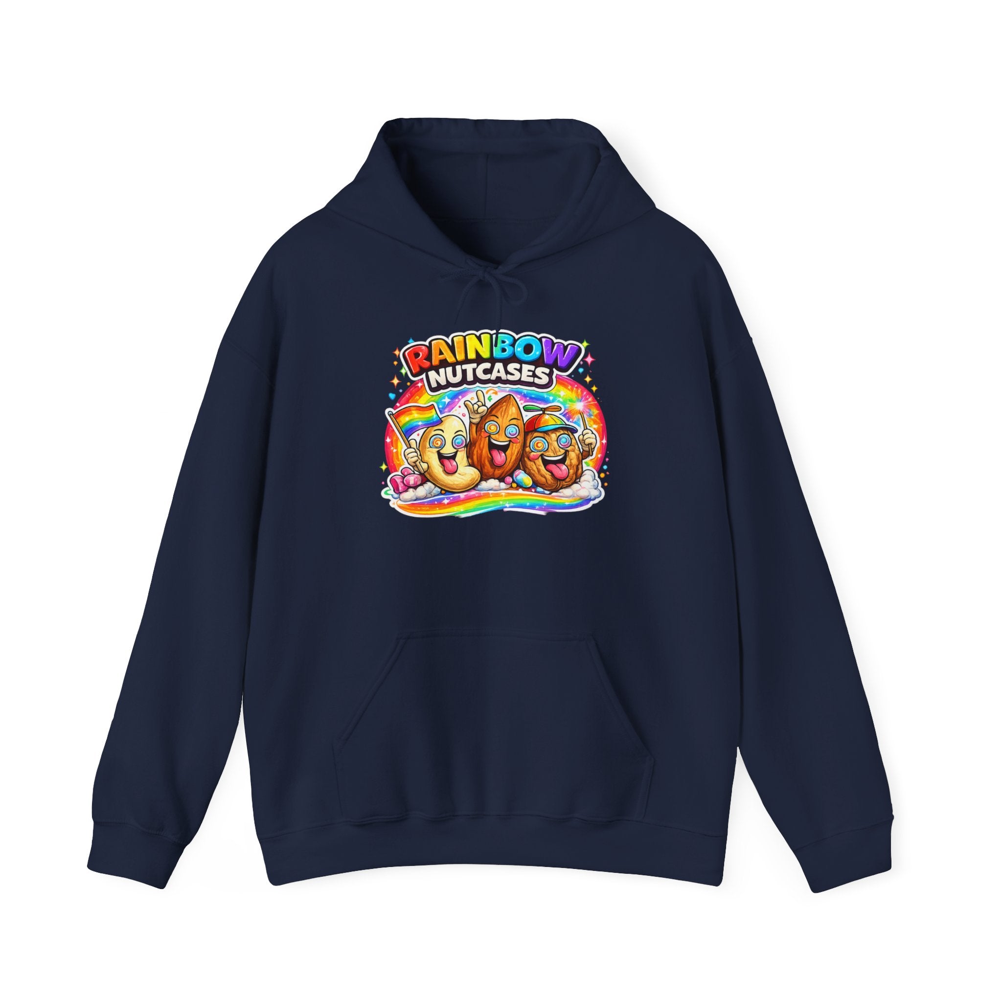 Rainbow Nutcases Hoodie – Funny Colorful Sweatshirt