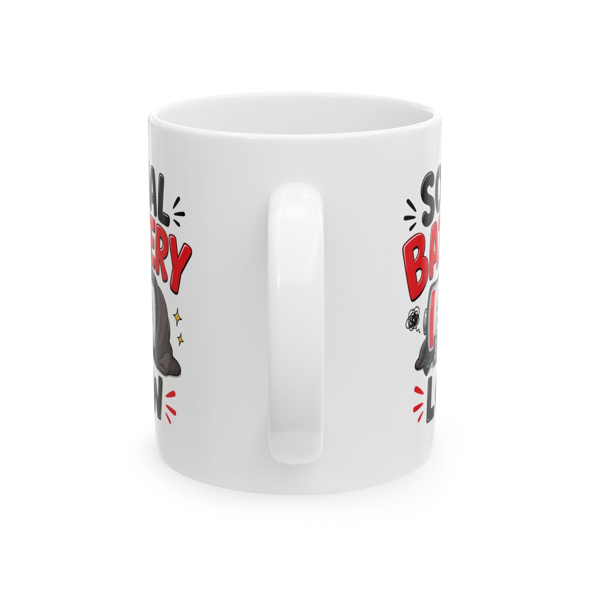 Social Battery Low Mug – Funny Introvert Coffee Cup