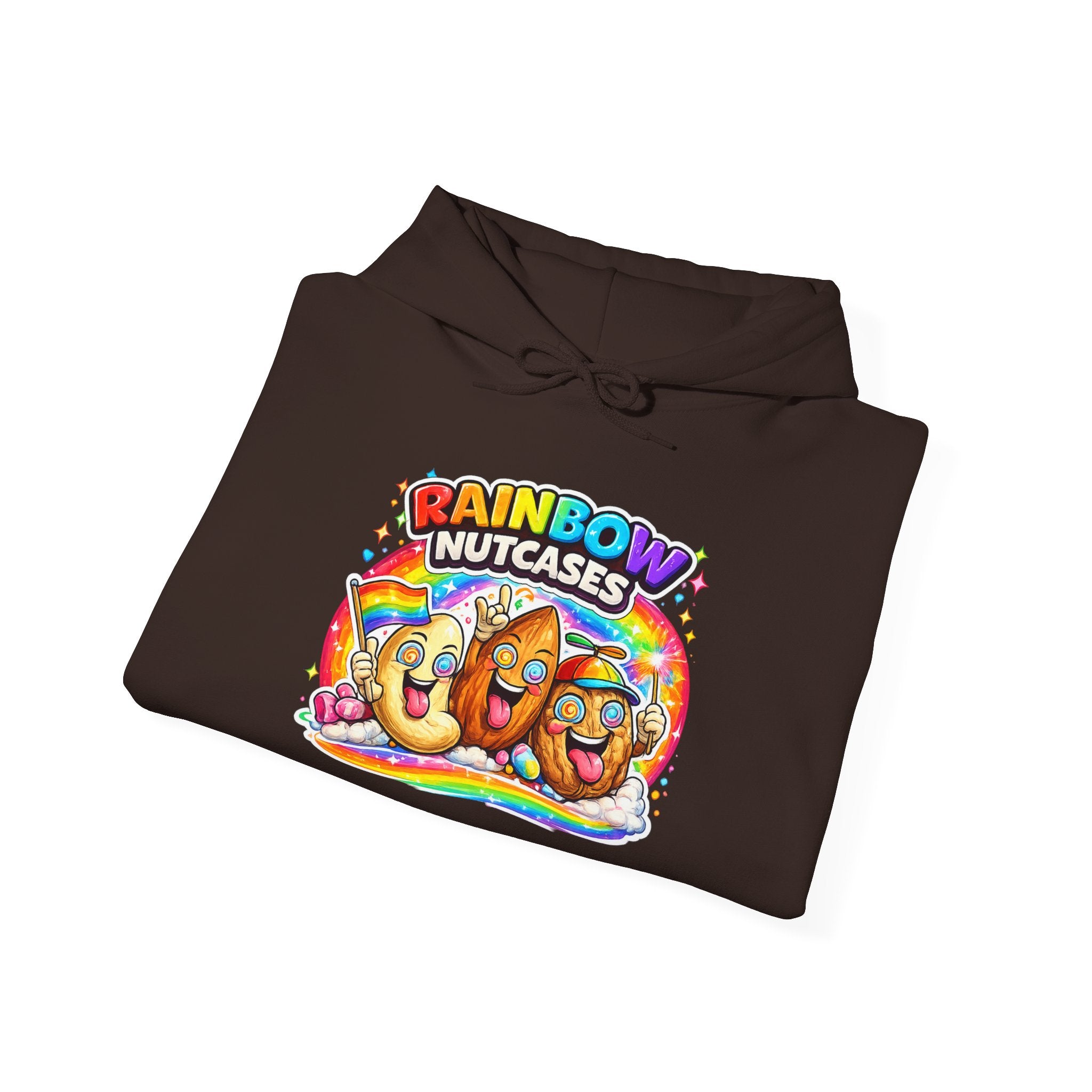 Rainbow Nutcases Hoodie – Funny Colorful Sweatshirt