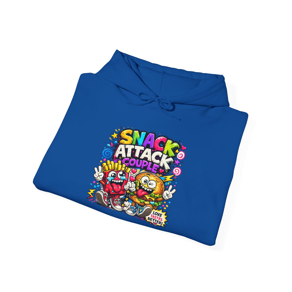 Snack Attack Couple Hoodie – Funny Food Sweatshirt