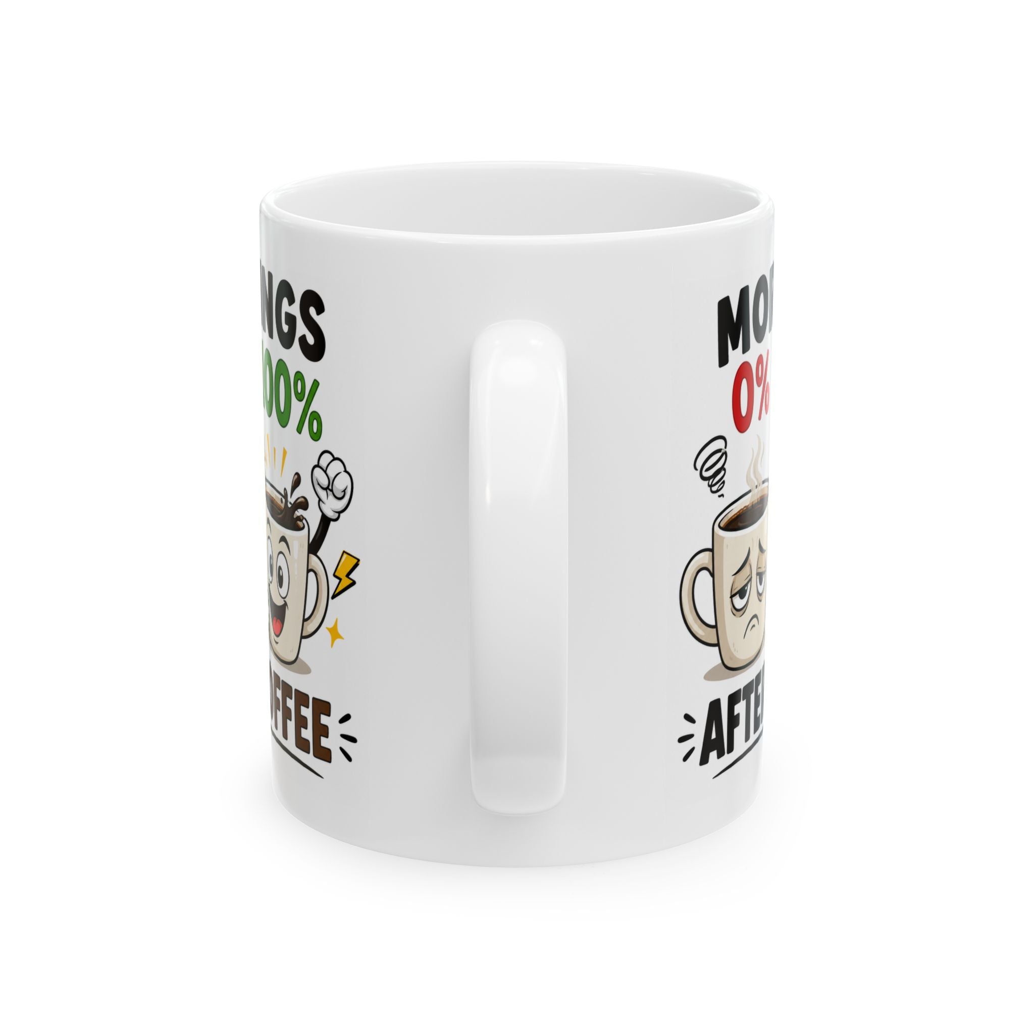 Mornings 0% Coffee 100% Mug – Funny Coffee Cup