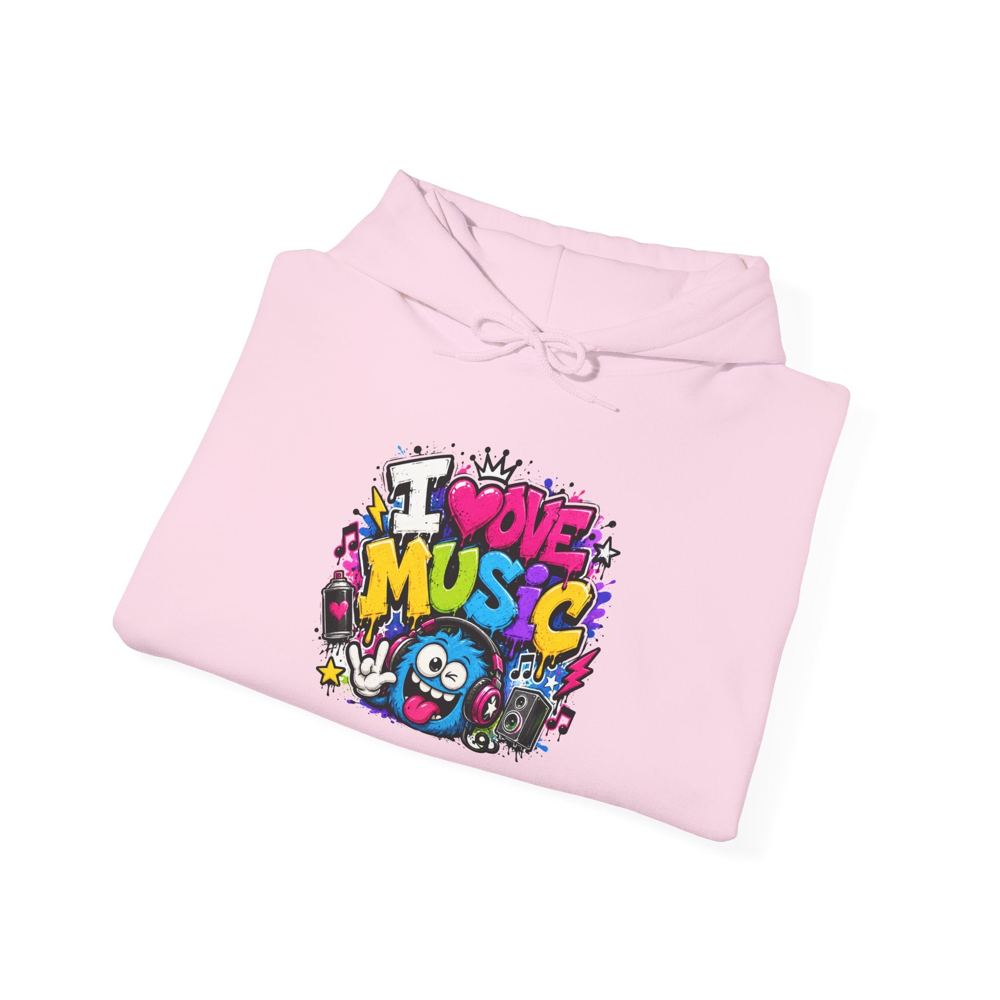 I Love Music Hoodie – Graffiti Music Sweatshirt