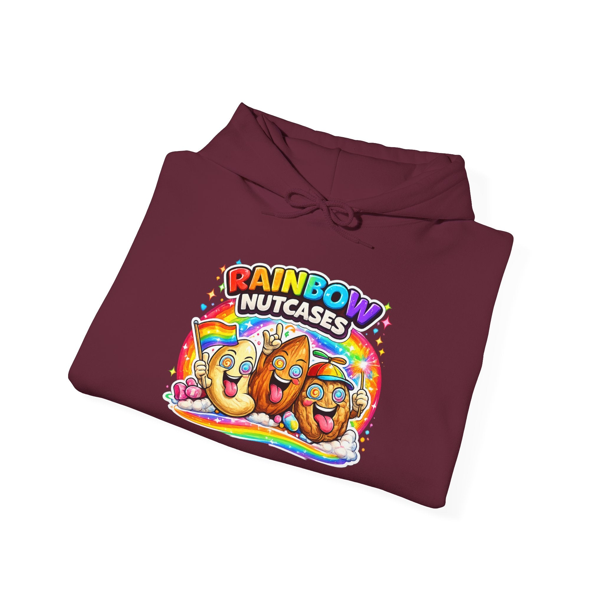 Rainbow Nutcases Hoodie – Funny Colorful Sweatshirt