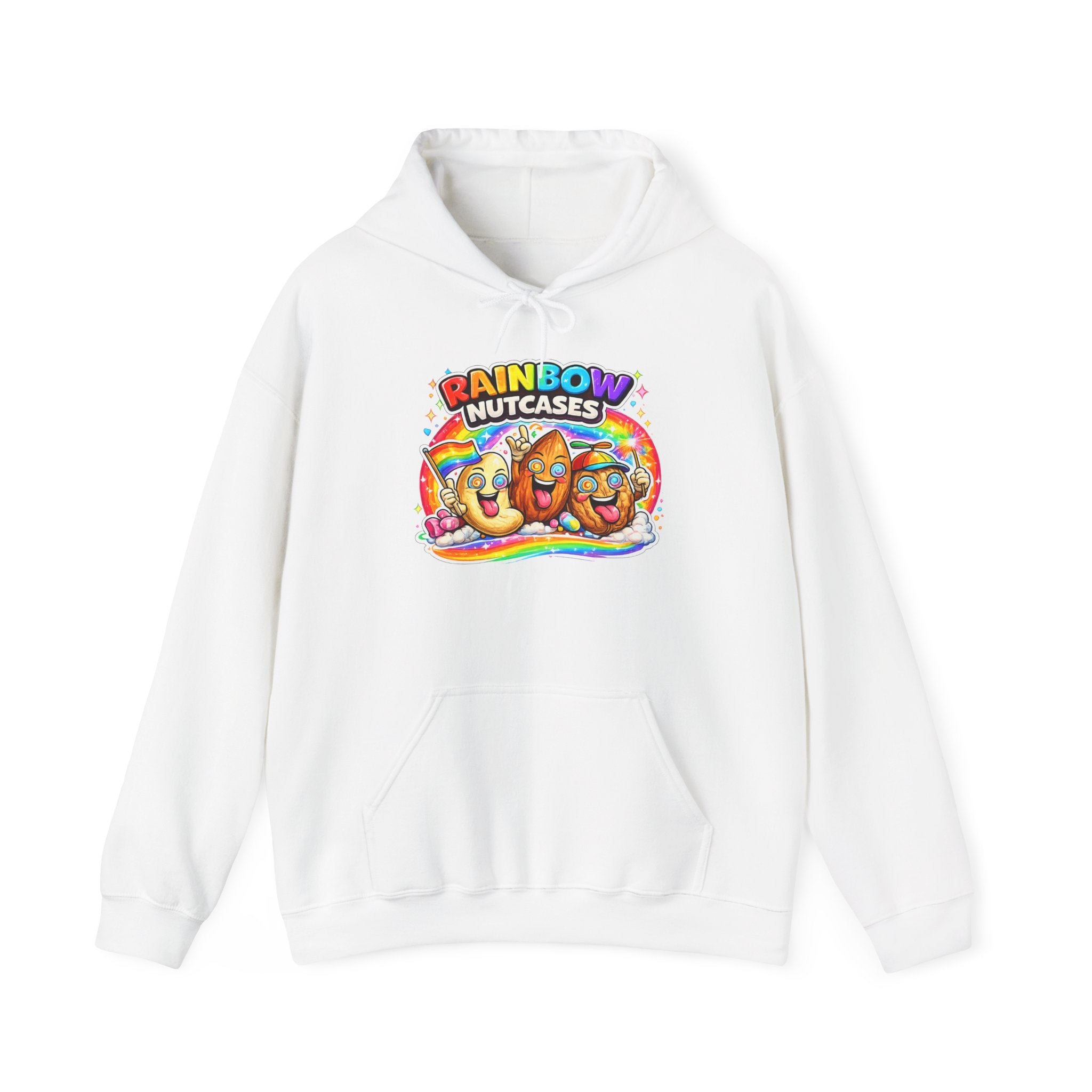 Rainbow Nutcases Hoodie – Funny Colorful Sweatshirt