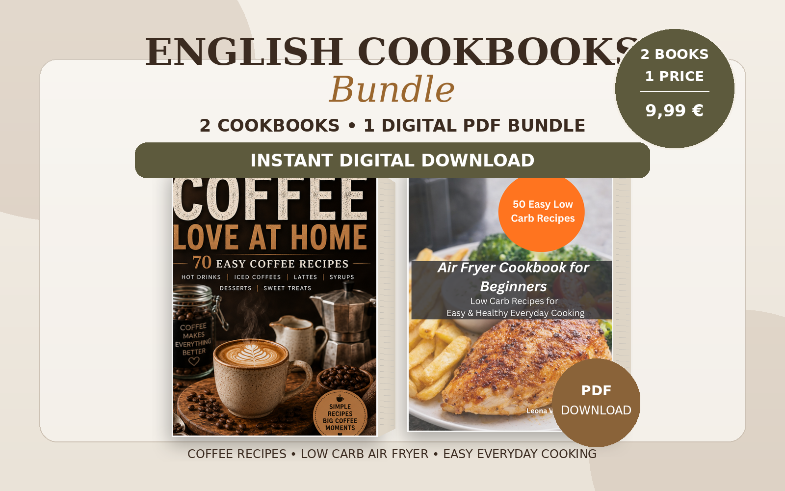 English Cookbooks Bundle – 2 Digital PDF Cookbooks